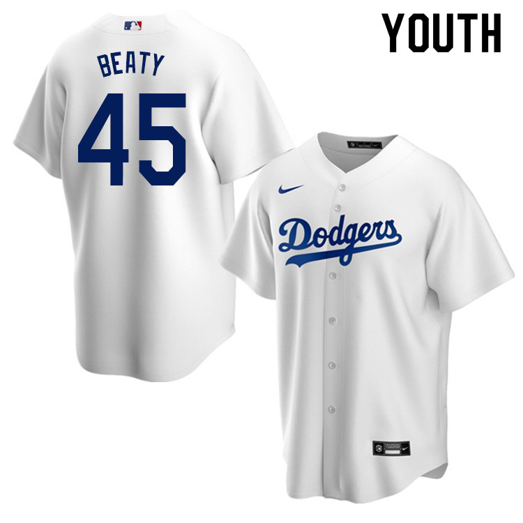 Nike Youth #45 Matt Beaty Los Angeles Dodgers Baseball Jerseys Sale-White